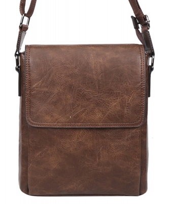 Men's Leather Messenger Bag K-2999 COFFEE